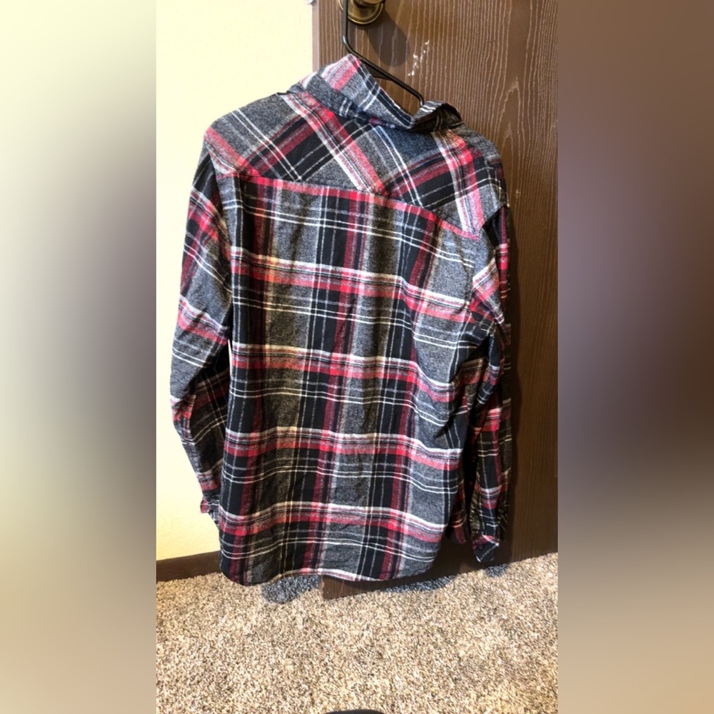 Burnside Men’s Black Red, Grey Flannel - L